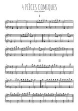 Téléchargez l'arrangement pour piano de la partition de Quatre pièces comiques en PDF